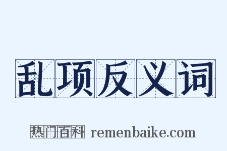 乱项反义词是什么意思的图片